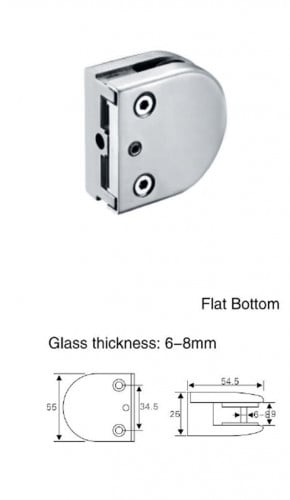 حامل زجاج لون كروم  8-6 ملي