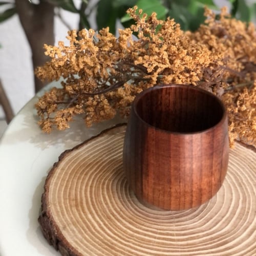 فنجال قهوة خشبي انيق