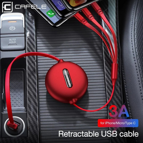 سلك شاحن متعدد يتقلص CAFELE Retractable Multi-Cabl...