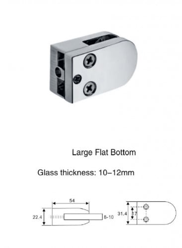 حامل زجاج لون كروم  12-10 ملي