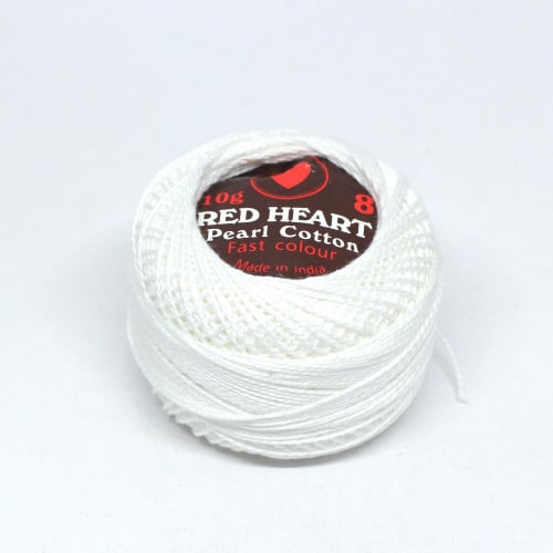 خيط تطريز Red Heart ابيض 10غرام