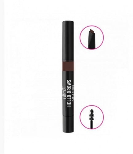 Ulta3 Brow Stylus 2in 1 قلم حواجب ومسكرة تثبيت - Brunette