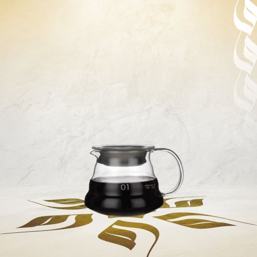 سيرفر V60 زجاج 360 مل - مقاس 01 | V60 Coffee Serve...