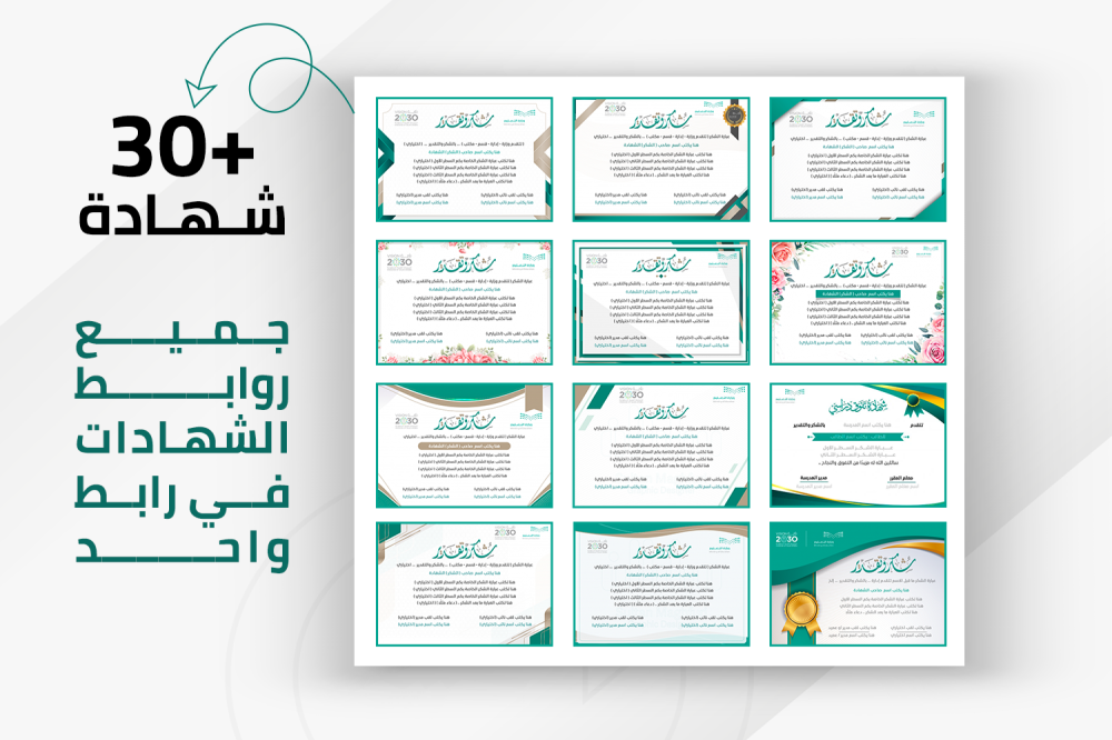 كيفية استخدام روابط شهادات شكر وتقدير متجر سلطان مغفوري