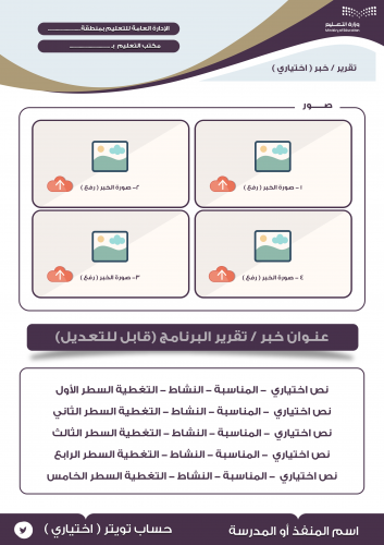 نموذج قالب تقرير تنفيذ برنامج ( تغطيات ) مدراس ومك...