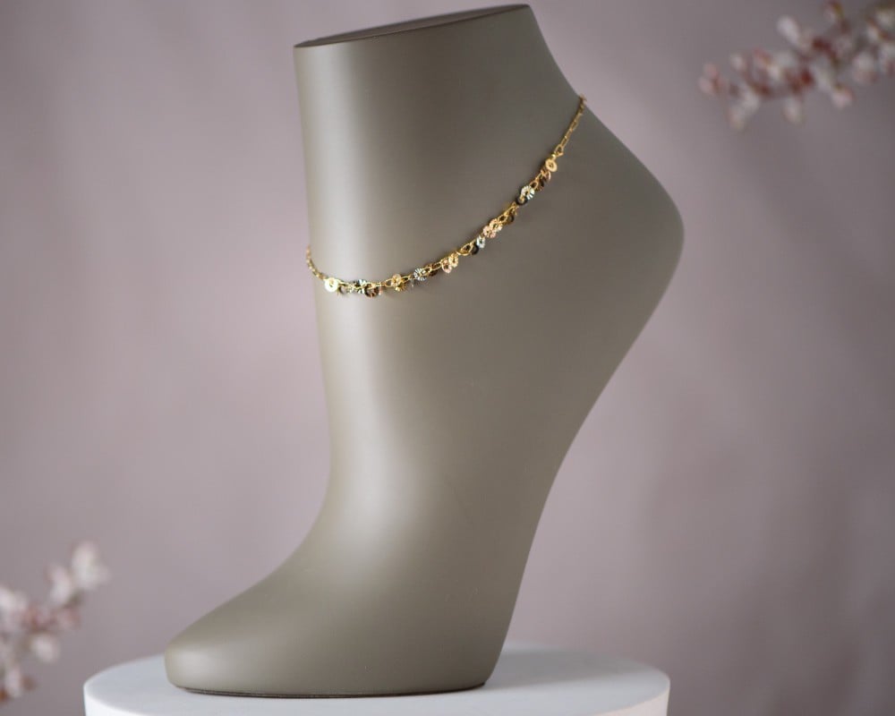 18k gold anklet