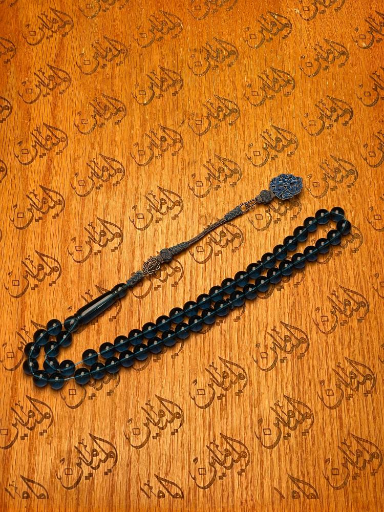 سبحة بكلايت طرابزونه نحاس مطلي فضه 10 ملي
