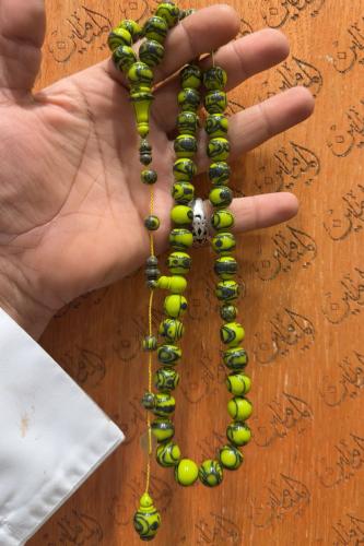 سبحة خشب التك 12 ملي 45 خرزة