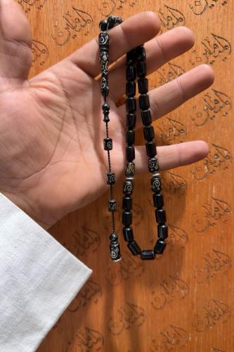 سبحة يسر بلدي فضه مقاس 8 في 12 ملي عدد الخرز 33 خر...