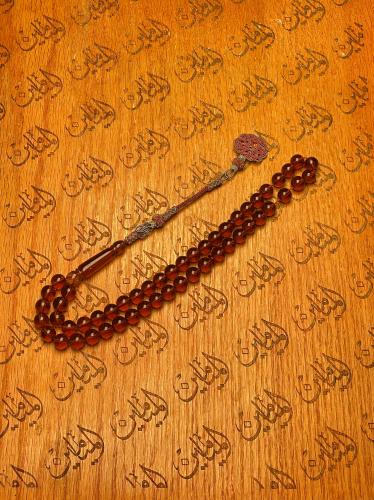 سبحة بكلايت طرابزونه نحاس مطلي فضه 10 ملي