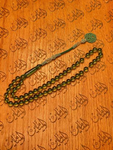 سبحة بكلايت طرابزونه نحاس مطلي فضه 10 ملي