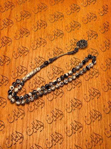 سبحة بكلايت طرابزونه نحاس مطلي فضه 10 ملي