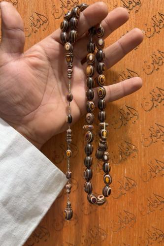 سبحة خشب الواح التزلج مقاس 10 في 14 ملي عدد الخرز 39 خرزة