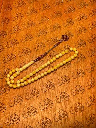 سبحة بكلايت طرابزونه نحاس مطلي فضه 10 ملي