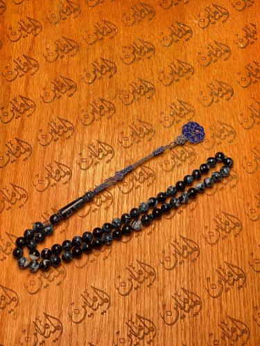 سبحة بكلايت طرابزونه نحاس مطلي فضه 10 ملي