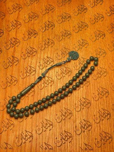 سبحة بكلايت طرابزونه نحاس مطلي فضه 10 ملي