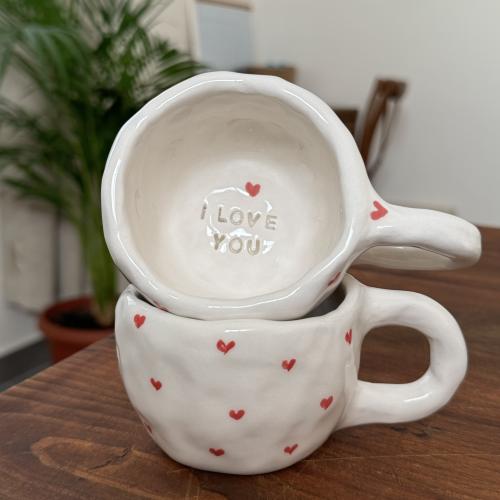 كوب قلوب i love you