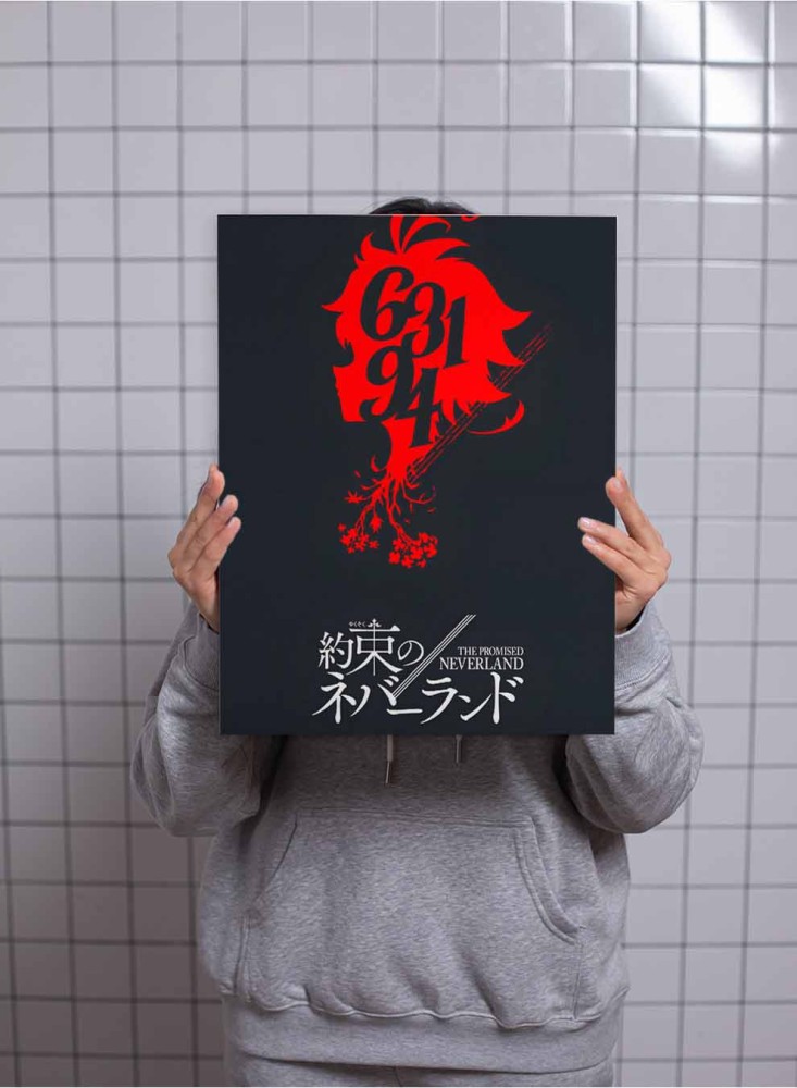 لوحة كانفاس  برسم ايما من نيفرلاند بتصميم فريد لعشاق الأنمي