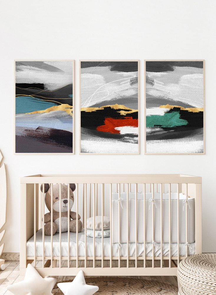 Set of 3 Canvas Paintings on Wooden Frame, Contemporary Oil Painting Design, for Home, Living Room, Office, Decoration - لوحة متجر لوحات ديكور وطباعة حسب الطلب ,براند سعودي محلي Set of 3 Canvas Paintings on Wooden Frame, Contemporary Oil Painting Design, for Home, Living Room, Office, Decoration - لوحة متجر لوحات ديكور وطباعة حسب الطلب ,براند سعودي محلي