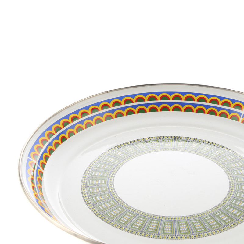 صحن تباسي غضار نقشة تراثي م 34