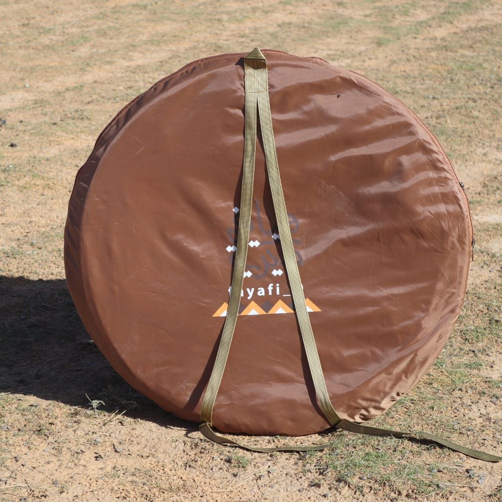 رواق مغلق كاكي فيافي مقاس 320 × 320 × 150 سم | حماية كاملة للرحلات والتخييم