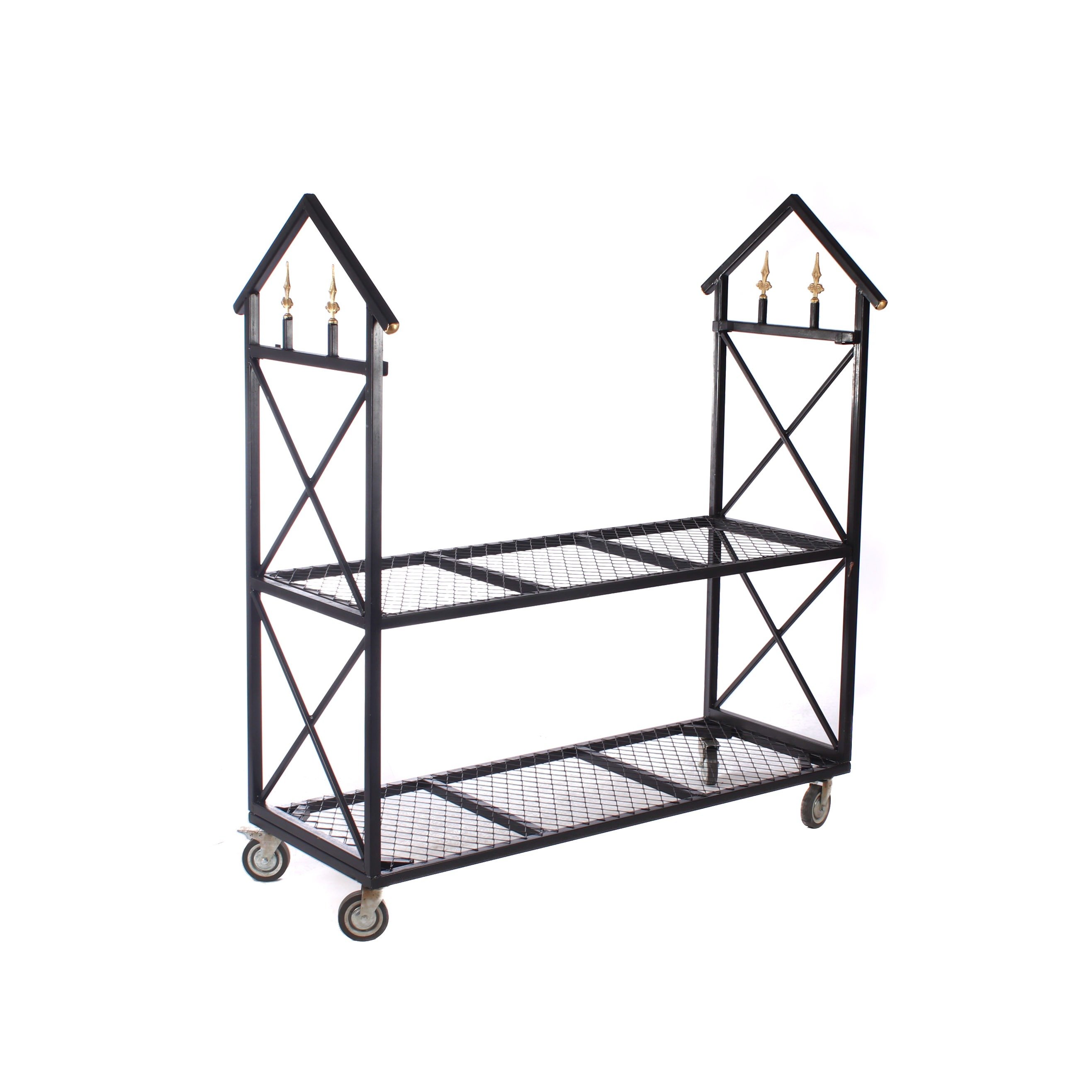 حامل الحطب مصفط بكفرات مقاس 1.30*1.30