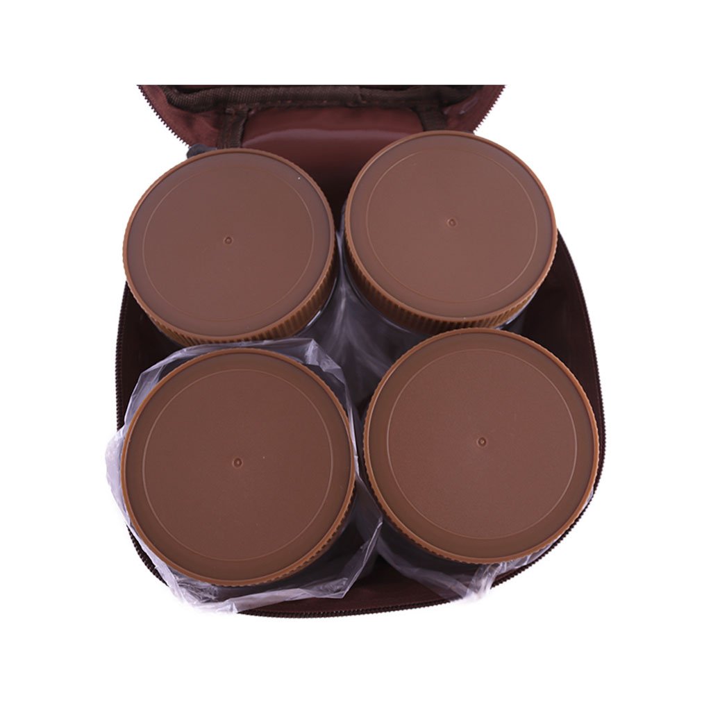 شنطة علب بهارات خشبي 4 علب فيافي C10139