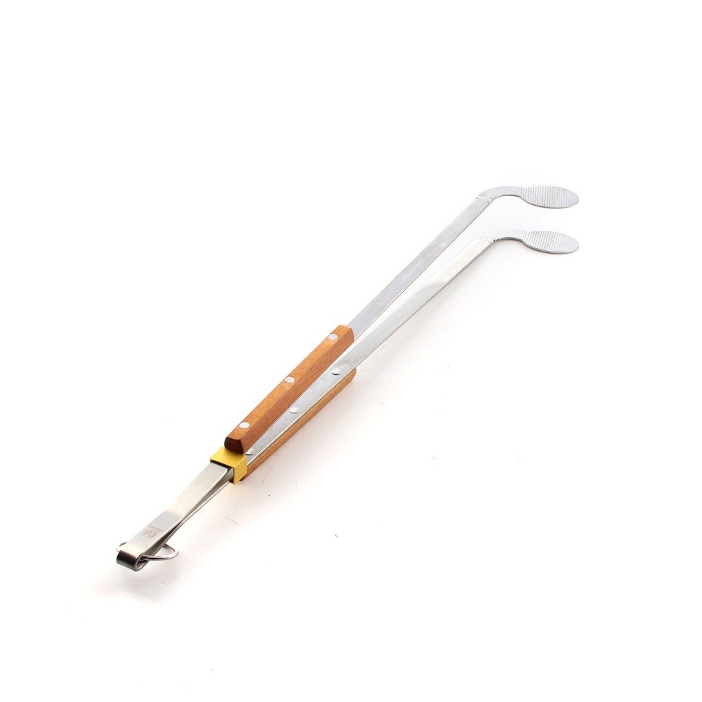 ملقاط استانليس ستيل يد خشبي