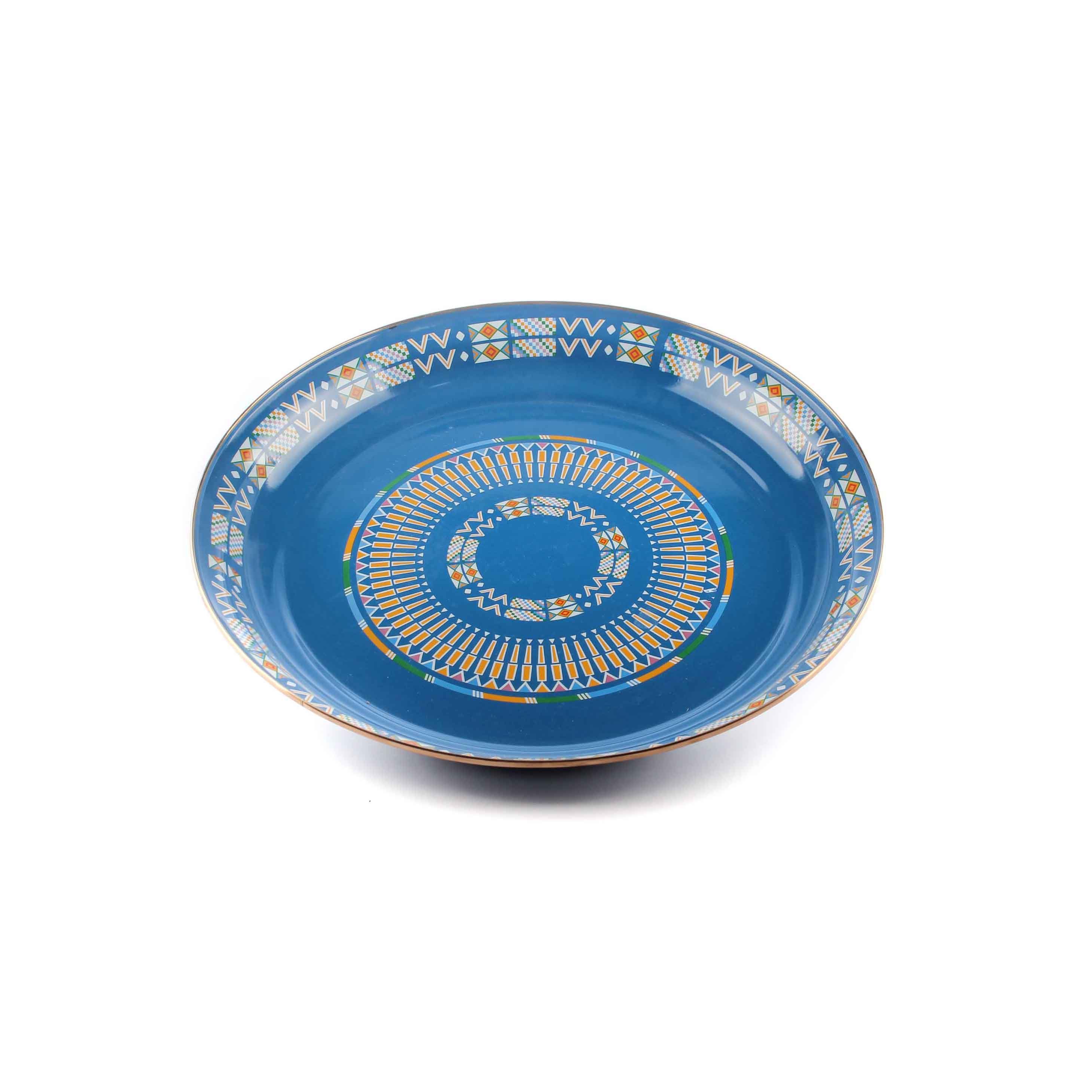 طبق - صينية فطور مقاس 45 سم -نقش عسيري