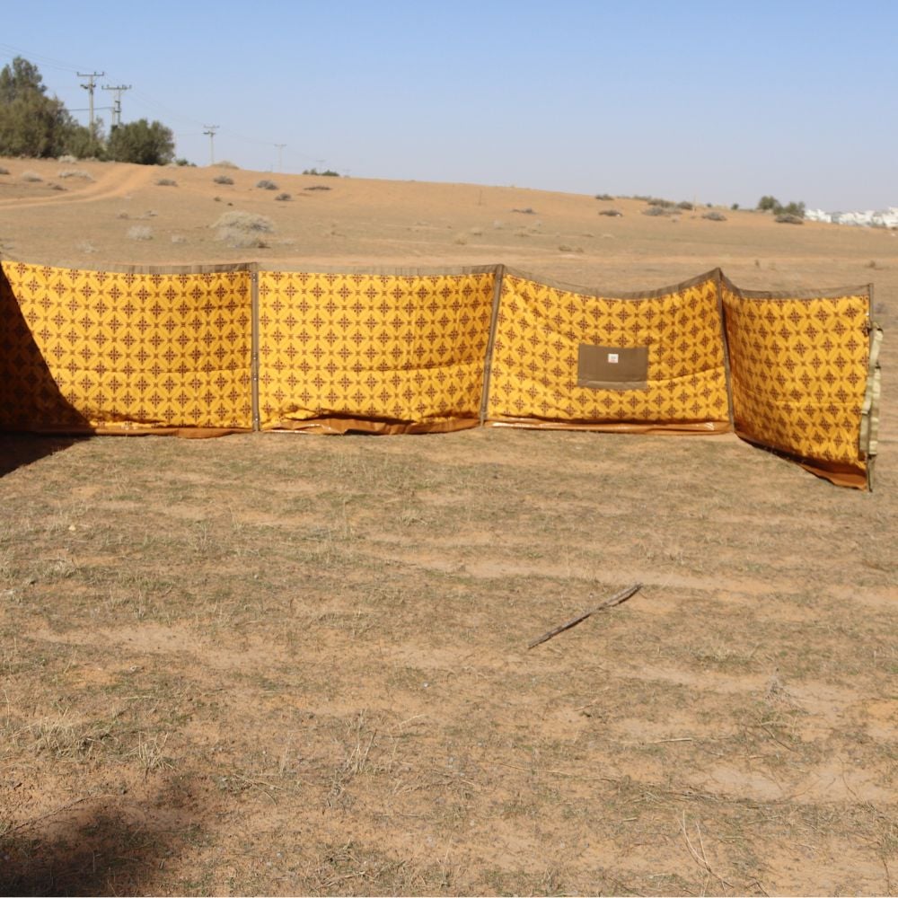 رواق قابل للصفط مبطن لون أصفر مقاس 6 × 1.25 متر – FIAFI | خفيف وسهل الحمل للرحلات والتخييم