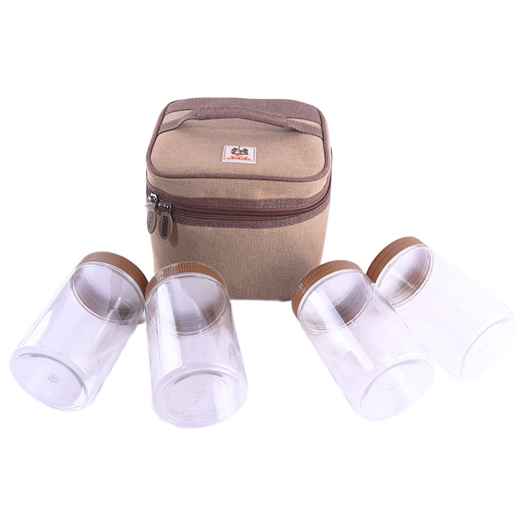 شنطة علب بهارات خشبي 4 علب فيافي C10139