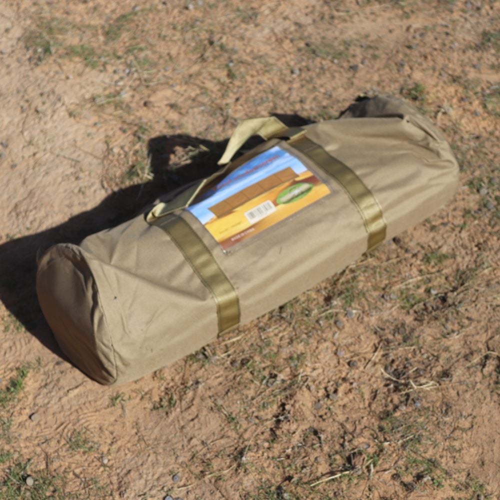 رواق قابل للصفط مبطن لون أصفر مقاس 8 × 1.25 متر – FIAFI | خفيف وسهل الحمل للرحلات والتخييم