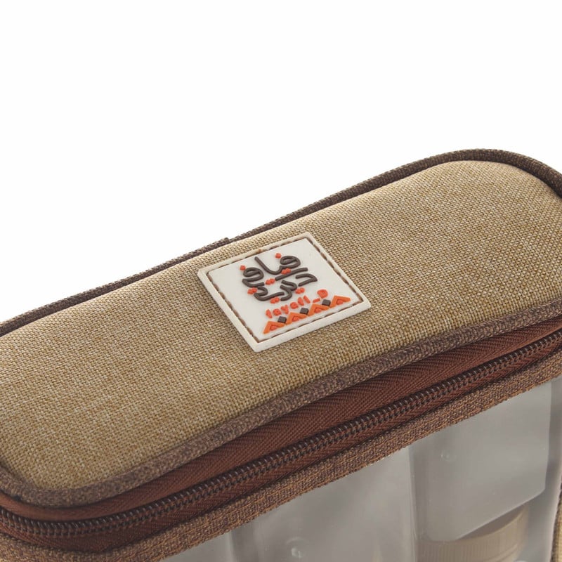 شنطة علب بهارات مكتملة 6 علب فيافي خشبي 10689