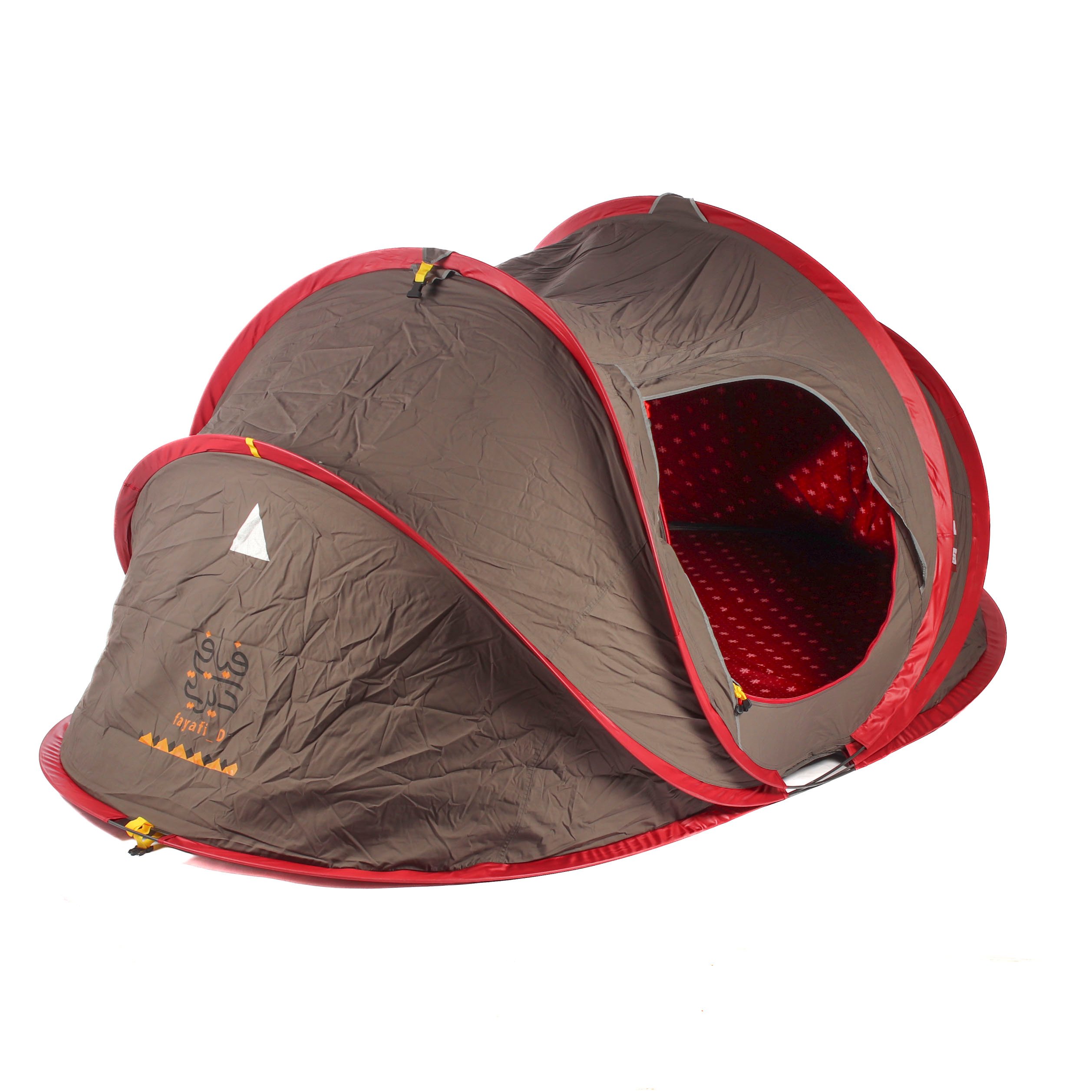 خيمة المبيت الشتوية رمادي داخل عنابي 1.1*1.5*2.5