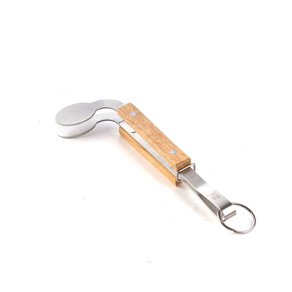 ملقاط استانليس ستيل يد خشبي