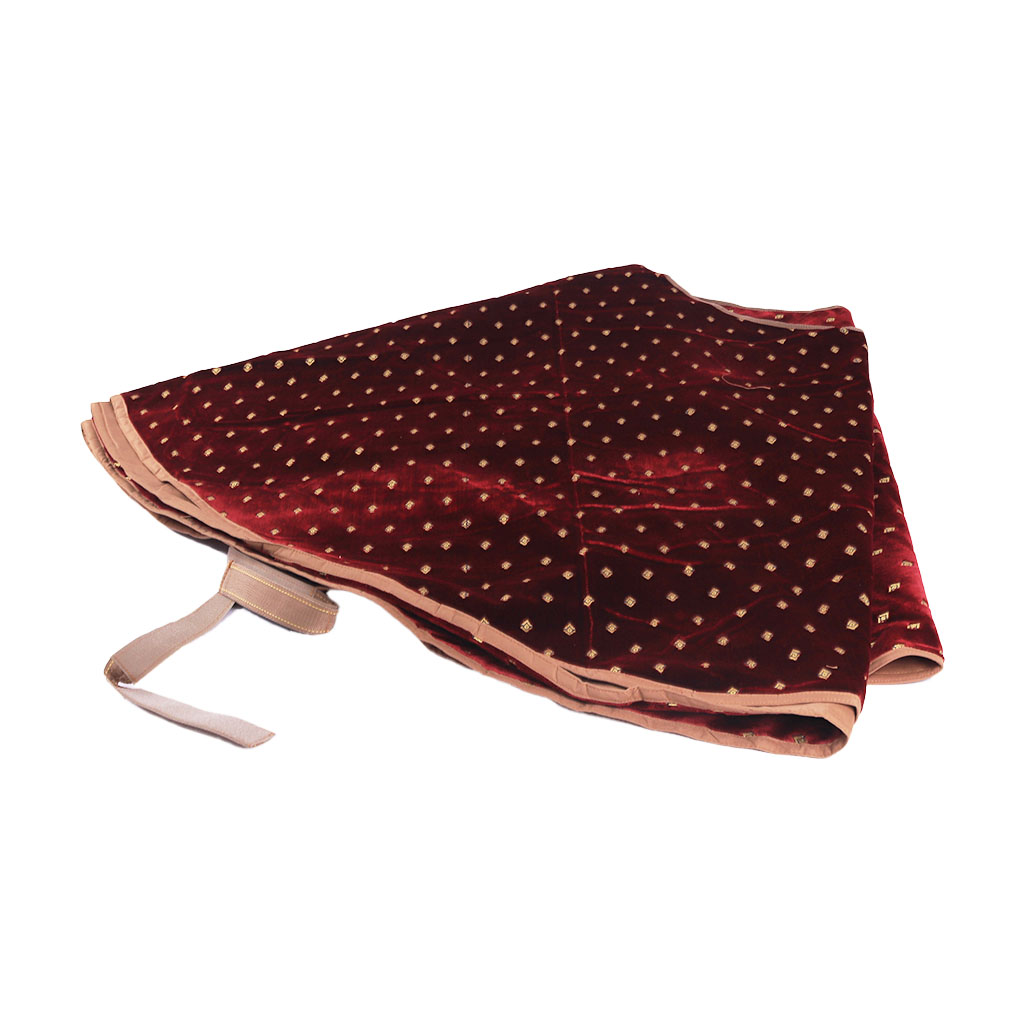 فرشة دائري بفتحة قطر 3 متر منقط احمر