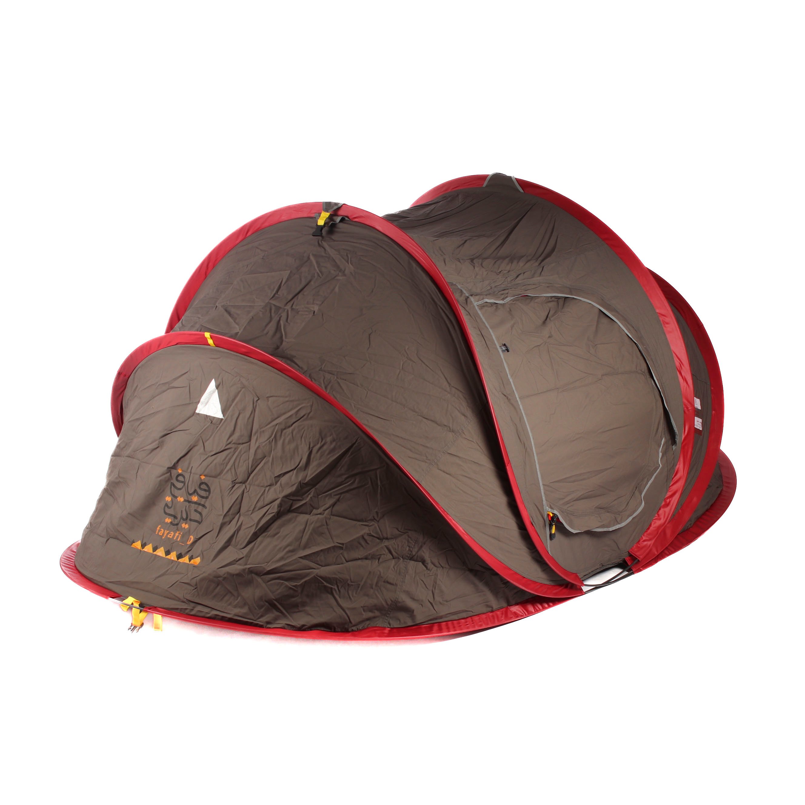 خيمة المبيت الشتوية رمادي داخل عنابي 1.1*1.5*2.5