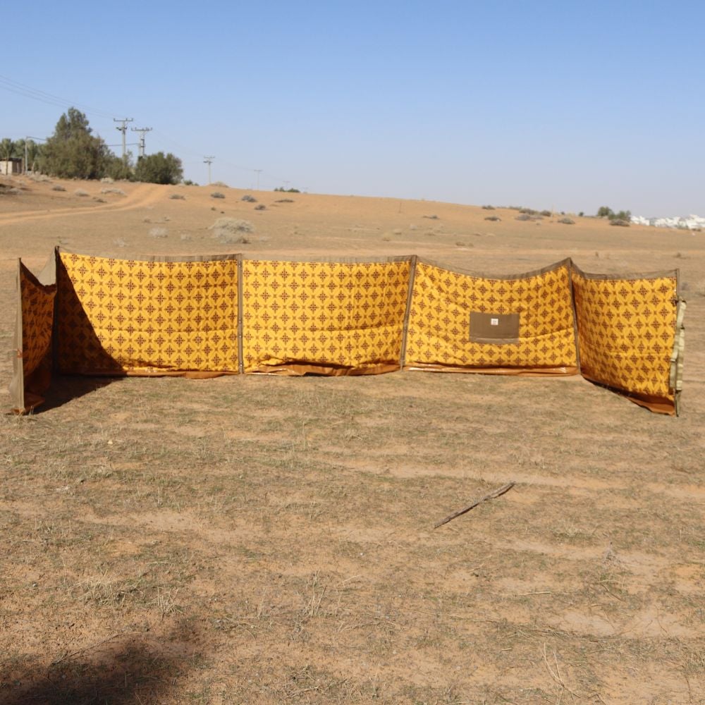 رواق قابل للصفط مبطن لون أصفر مقاس 8 × 1.25 متر – FIAFI | خفيف وسهل الحمل للرحلات والتخييم