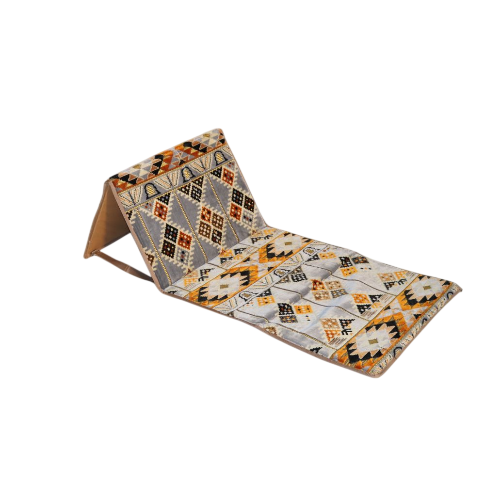 سجادة صلاة مع مسند رصاصي 55*155 سم