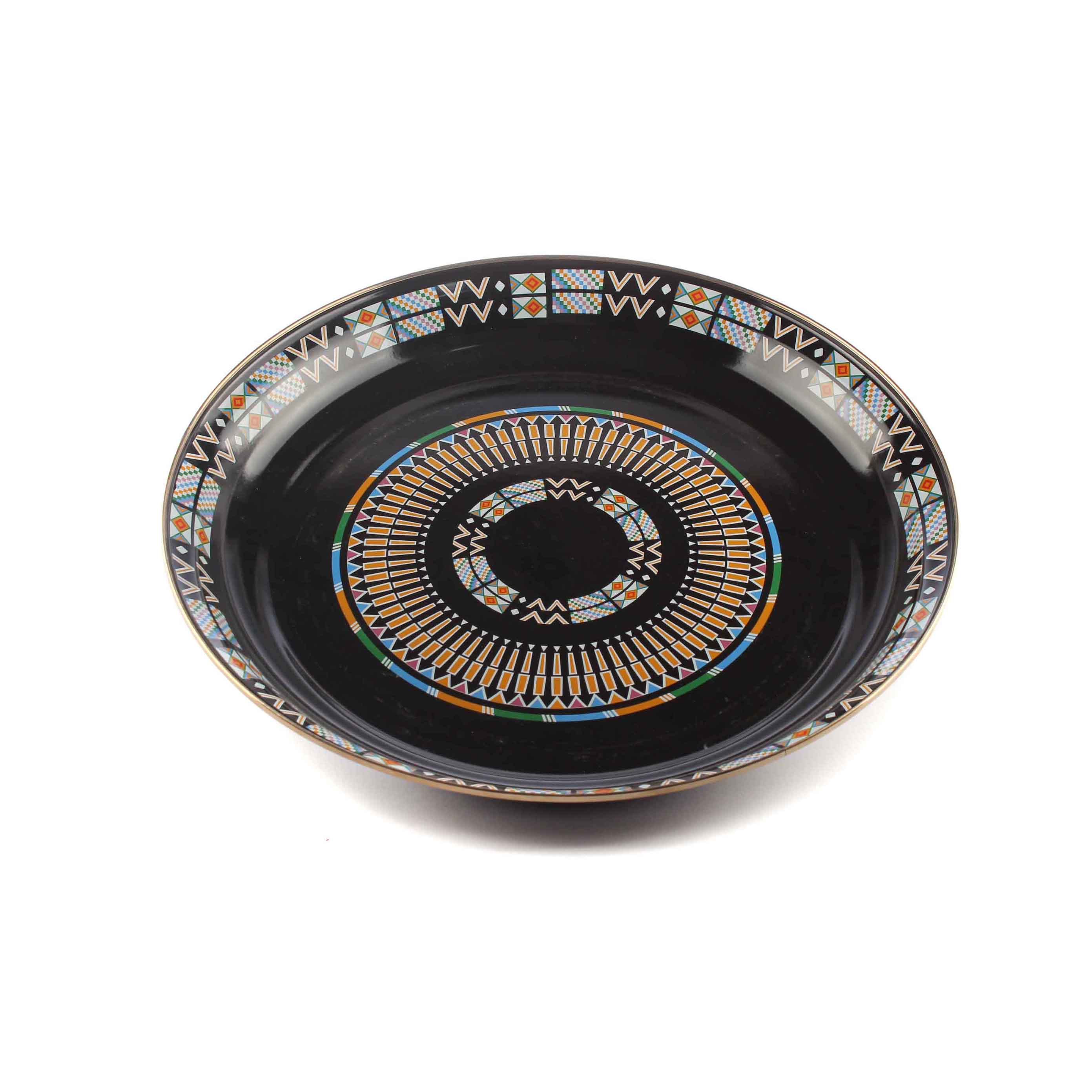 طبق - صينية فطور مقاس 45 سم -نقش عسيري