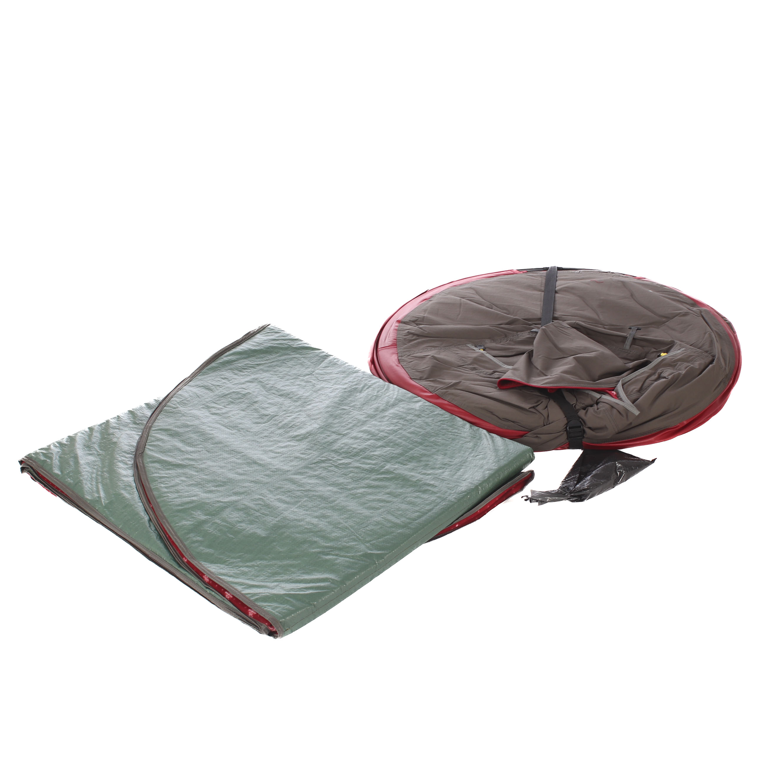 خيمة المبيت الشتوية رمادي داخل عنابي 1.1*1.5*2.5