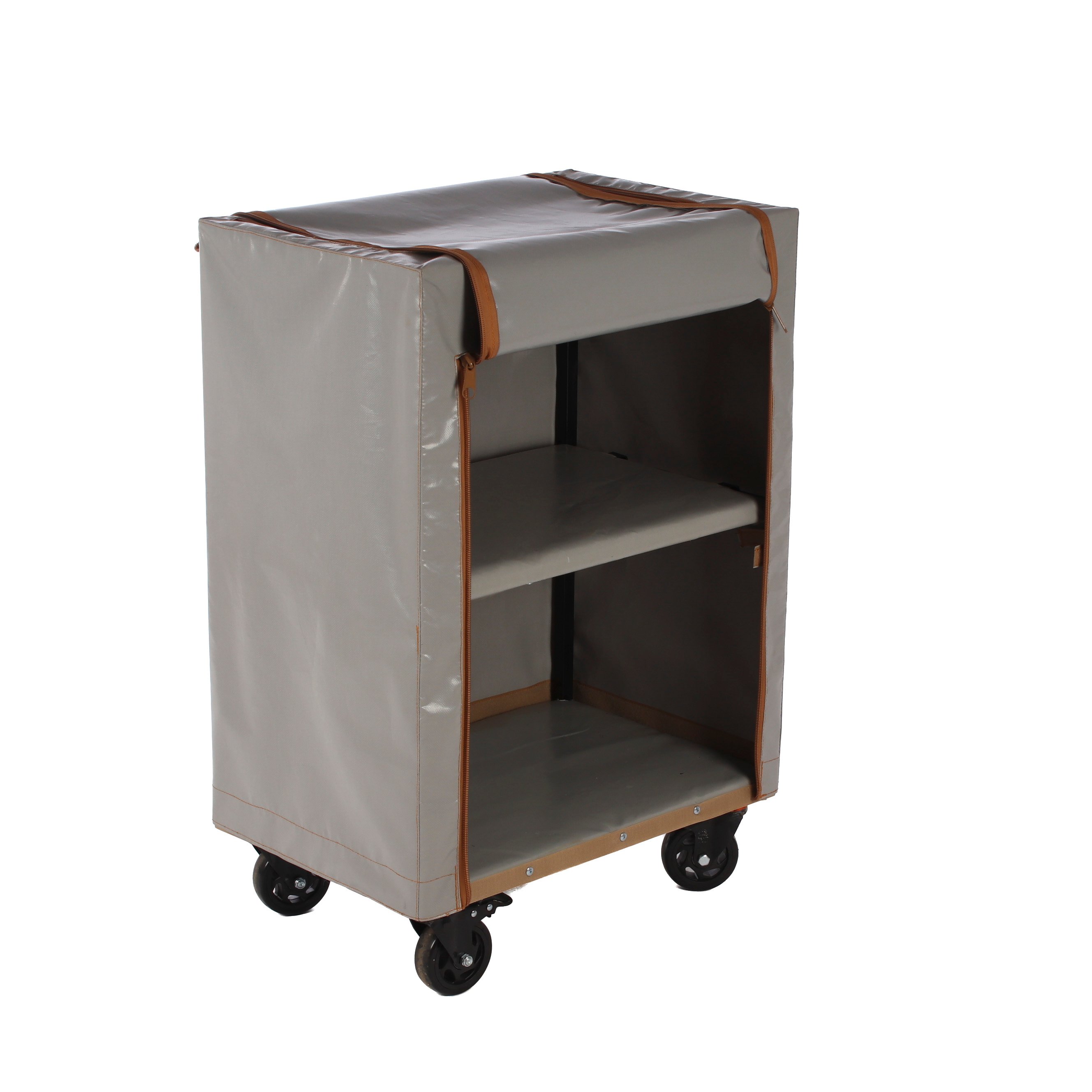 عربة امتعة مع رف مقاس 75*60 سم رصاصي