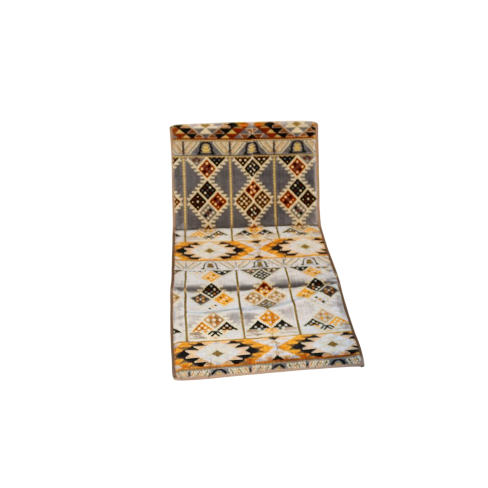 سجادة صلاة مع مسند رصاصي 55*155 سم