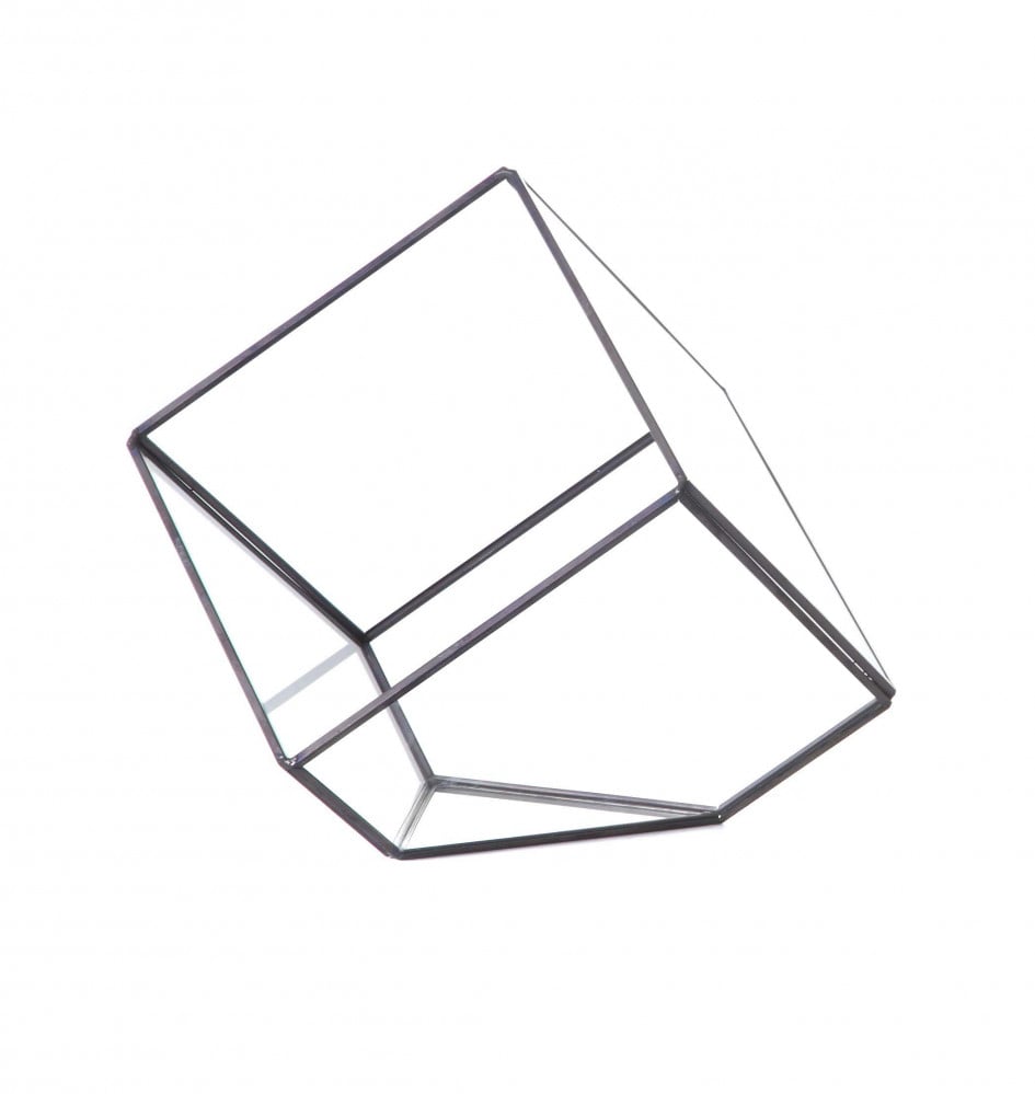 ديكور شكل هندسي 15 سم مصنوع من الزجاج