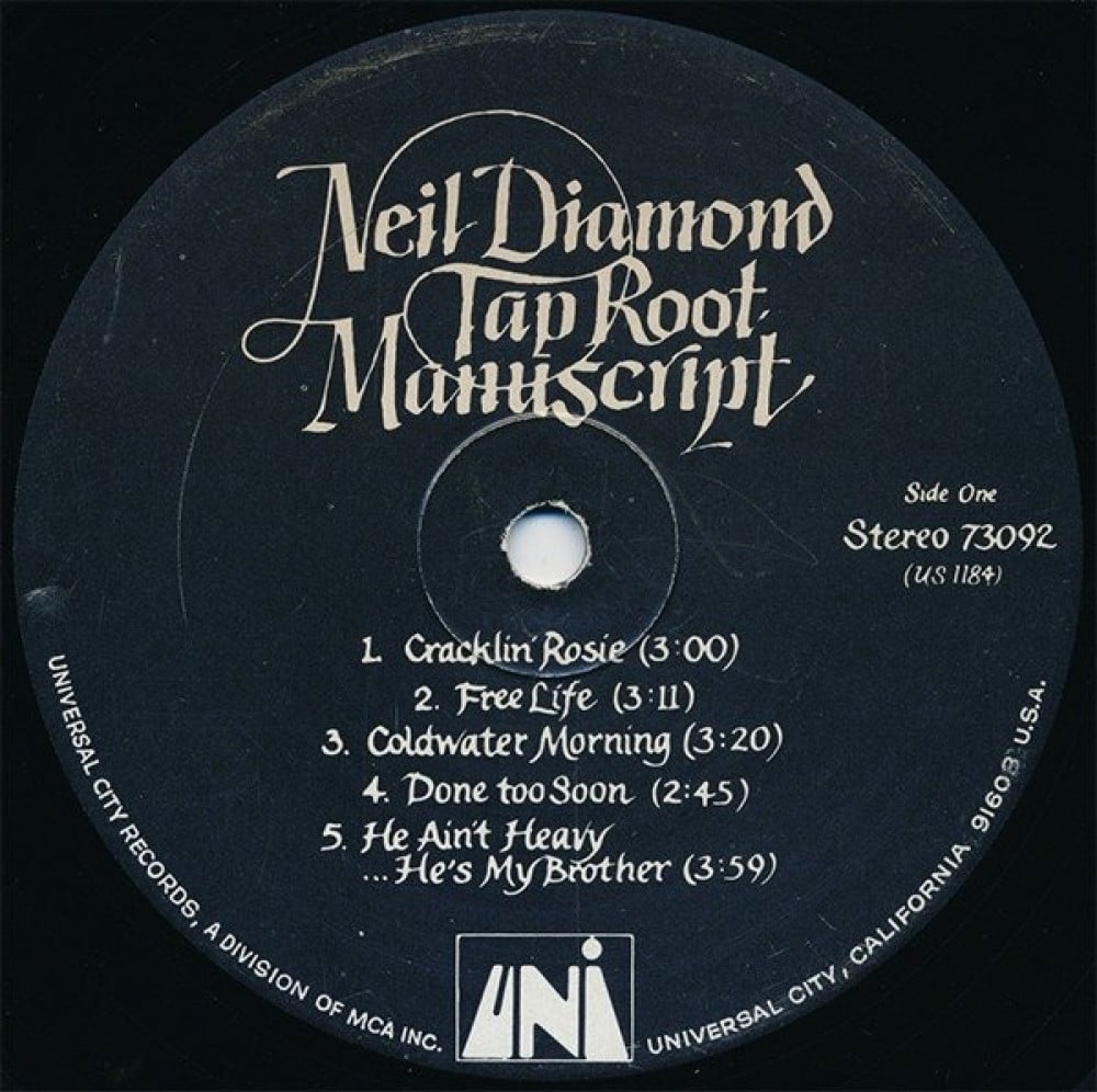 Neil Diamond ‎- Tap Root Manuscript