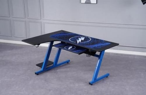 طاولة قيمنق بزاوية - أزرق