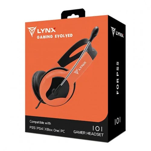LYNX EVOLYED PS5/PS4|XBOX PC GAMER HEADSET - ORANGE