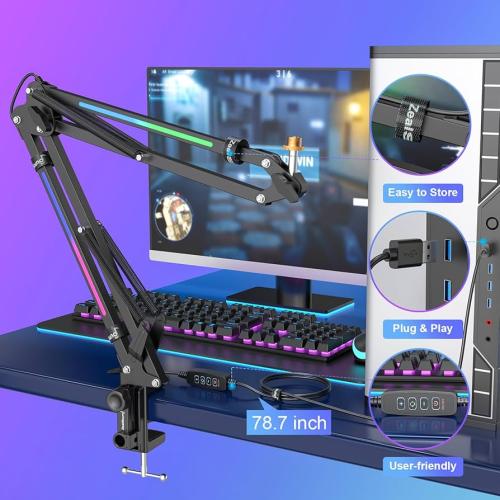 ستاند مايك متحرك RGB