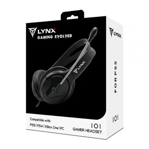 LYNX EVOLYED PS5/PS4|XBOX PC GAMER HEADSET - BLACK سماعه