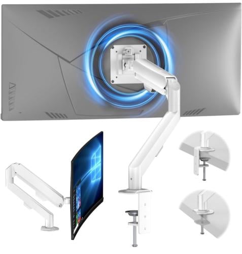 حامل شاشة هيدروليكي ابيض